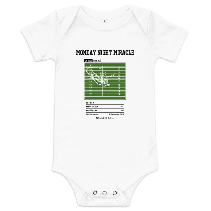 Greatest New York Jets Plays Baby Bodysuit: Monday night miracle (2023)