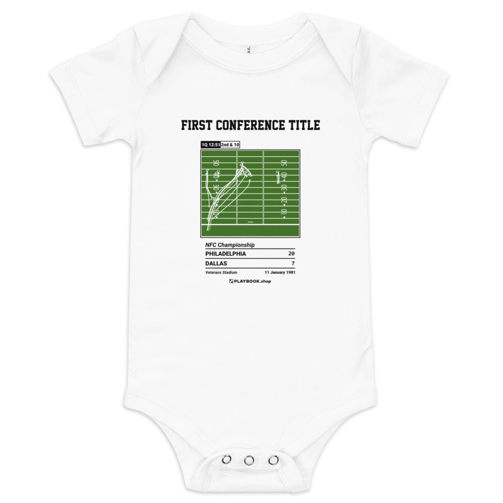 Greatest Philadelphia Eagles Plays Baby Bodysuit: First Conference Title (1981)