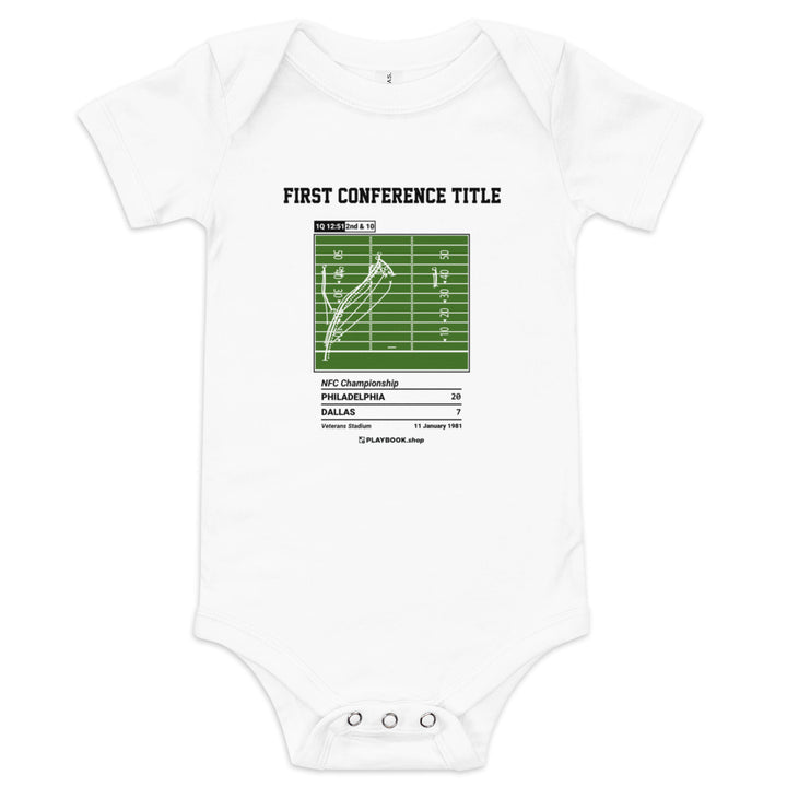 Greatest Philadelphia Eagles Plays Baby Bodysuit: First Conference Title (1981)
