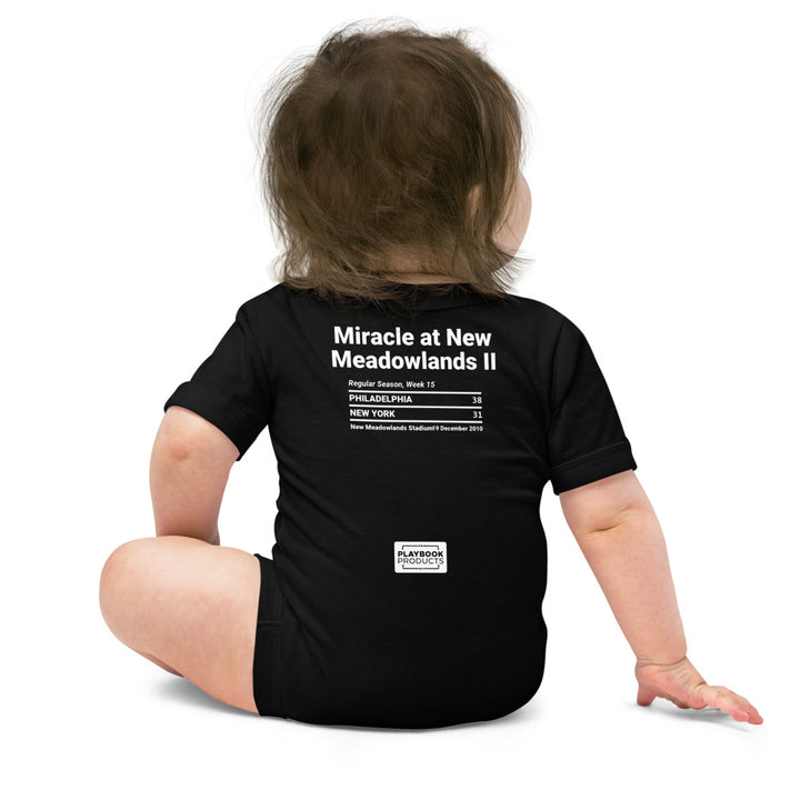 Philadelphia Eagles Greatest Plays Baby Bodysuit: Miracle at New Meadowlands II (2010)