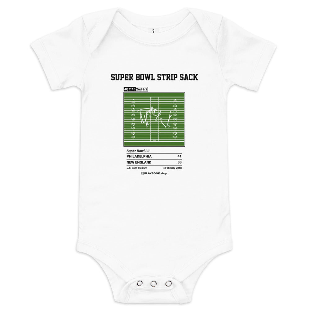 Greatest Philadelphia Eagles Plays Baby Bodysuit: Super Bowl strip sack (2018)