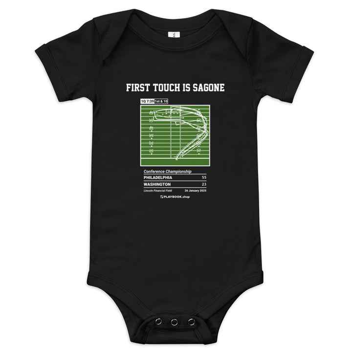 Greatest Philadelphia Eagles Plays Baby Bodysuit: First Touch is SaGone (2025)