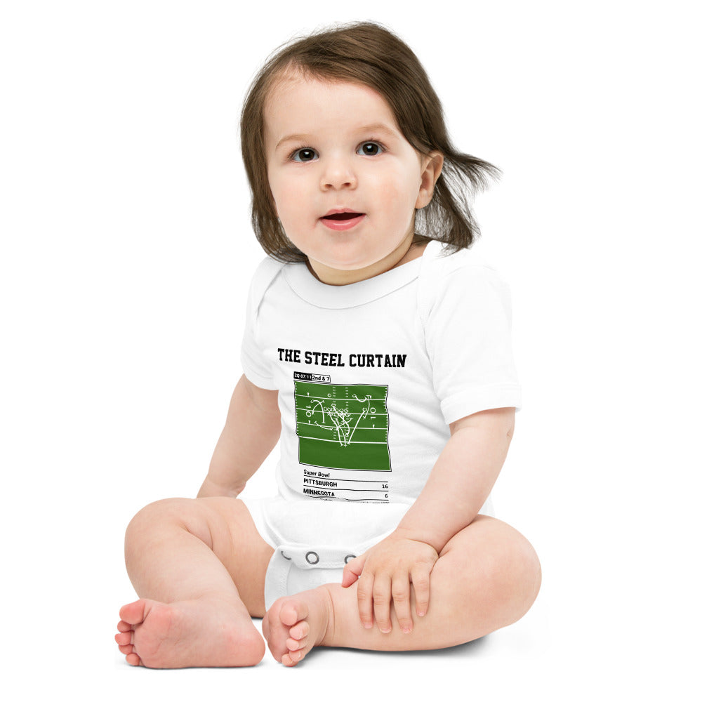 Greatest Pittsburgh Steelers Plays Baby Bodysuit: The Steel Curtain (1975)