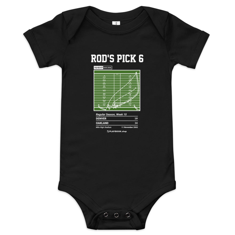 Greatest Oakland Raiders Plays Baby Bodysuit: Rod's Pick 6 (2002)