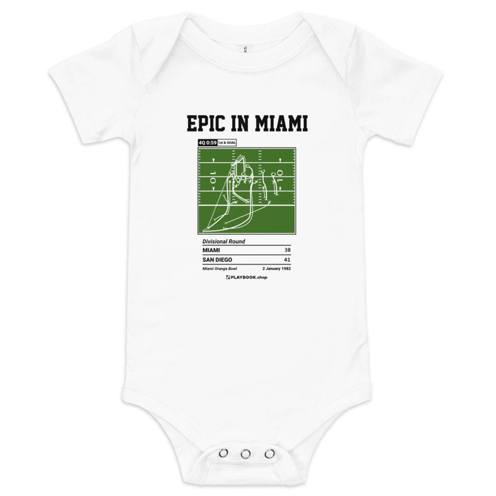 Greatest San Diego Chargers Plays Baby Bodysuit: Epic in Miami (1982)