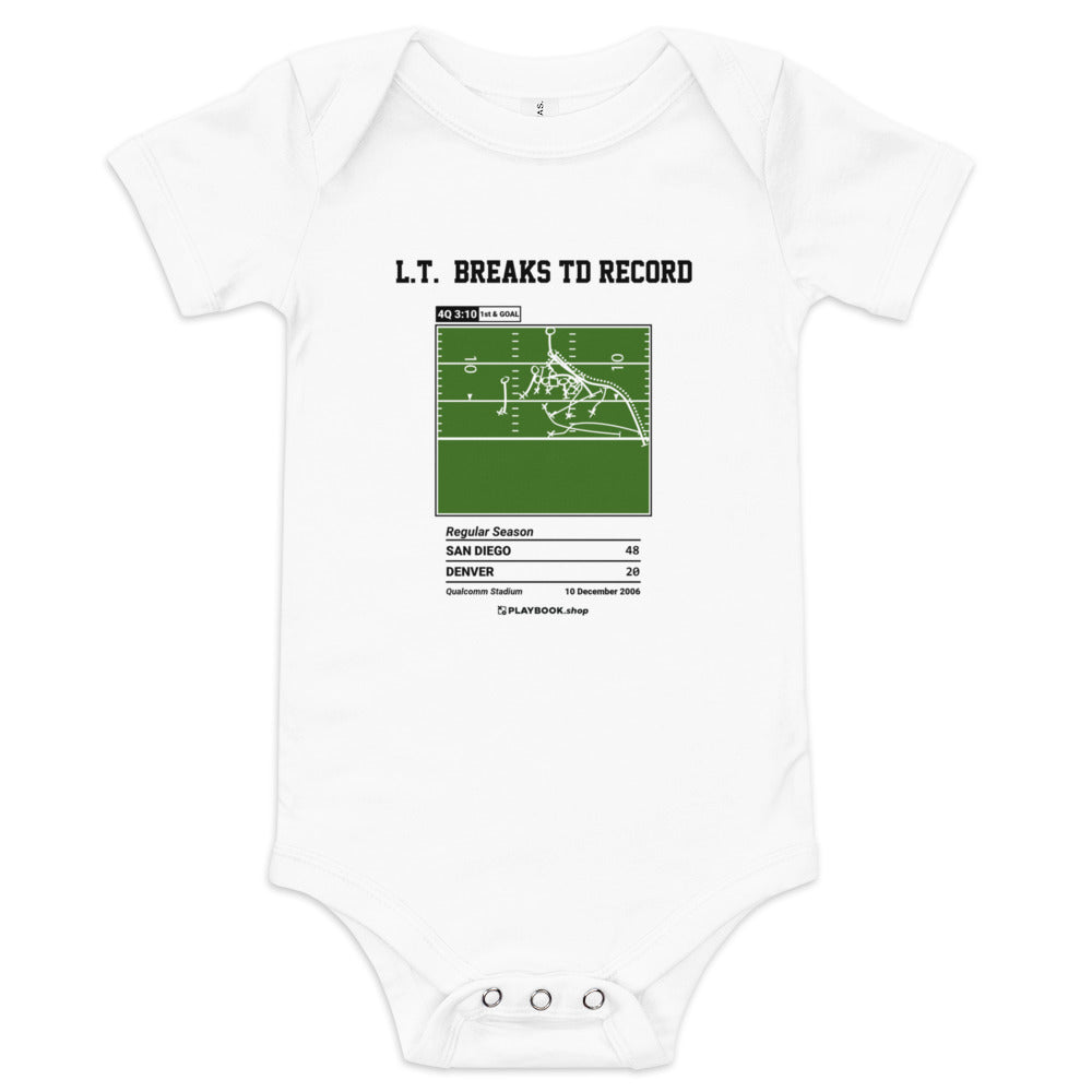 Greatest San Diego Chargers Plays Baby Bodysuit: L.T.  Breaks TD Record (2006)