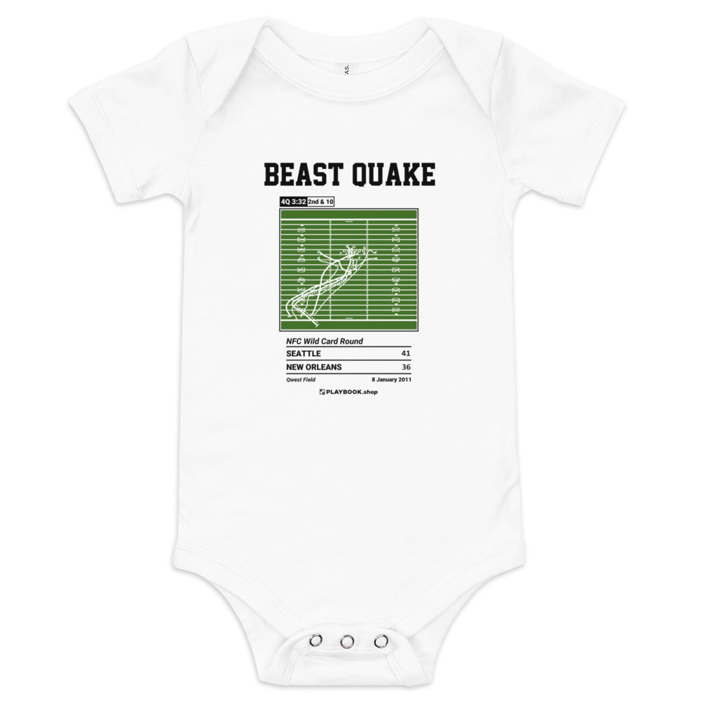 Greatest Seattle Seahawks Plays Baby Bodysuit: Beast Quake (2011)