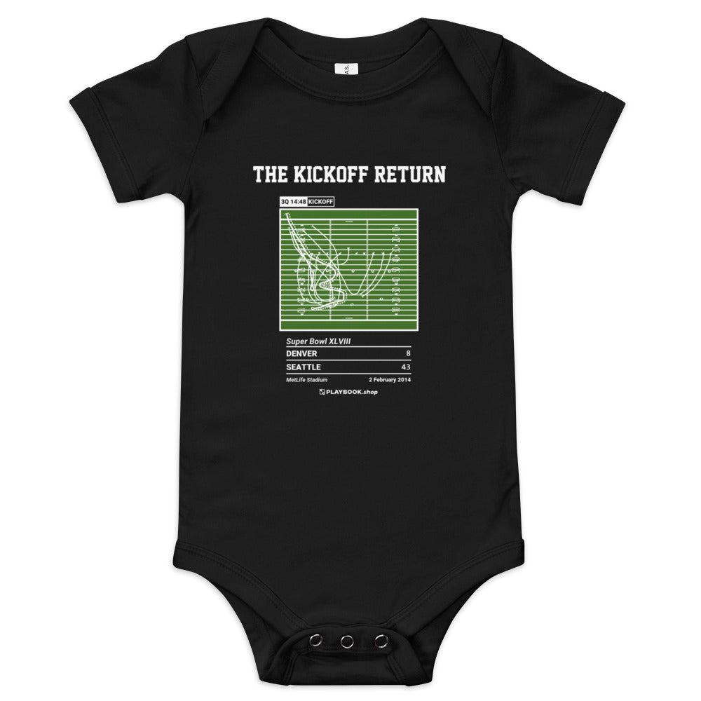 Greatest Seattle Seahawks Plays Baby Bodysuit: The Kickoff Return (2014)