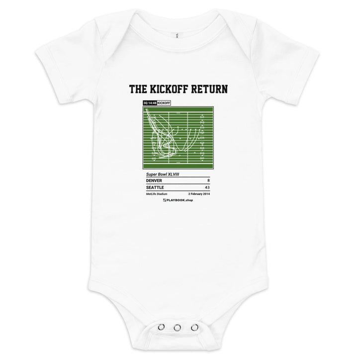 Greatest Seattle Seahawks Plays Baby Bodysuit: The Kickoff Return (2014)