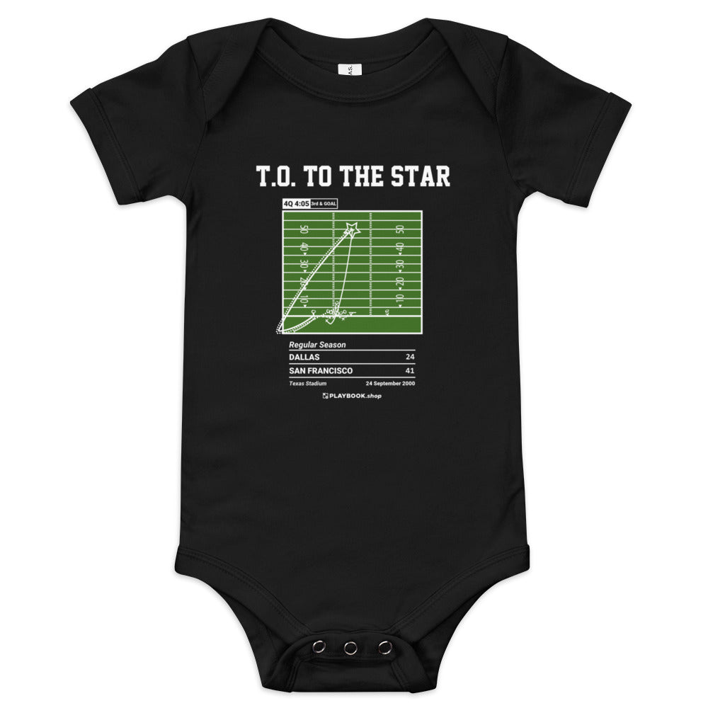 Oddest 49ers Plays Baby Bodysuit: T.O. to the star (2000)