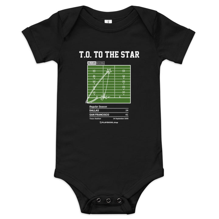 Oddest 49ers Plays Baby Bodysuit: T.O. to the star (2000)