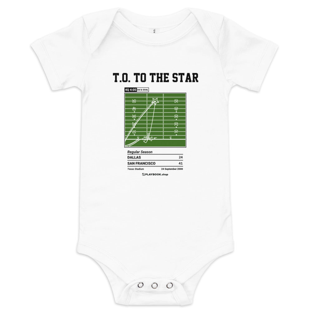 Oddest 49ers Plays Baby Bodysuit: T.O. to the star (2000)