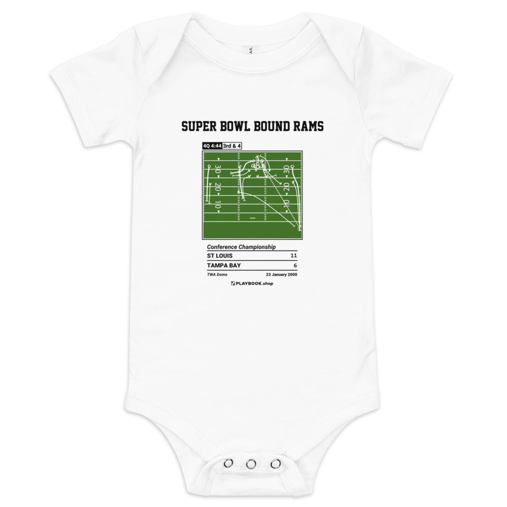 Greatest St. Louis Rams Plays Baby Bodysuit: Super Bowl Bound Rams (2000)