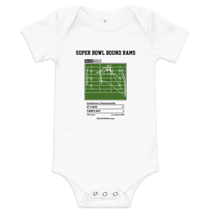 Greatest St. Louis Rams Plays Baby Bodysuit: Super Bowl Bound Rams (2000)