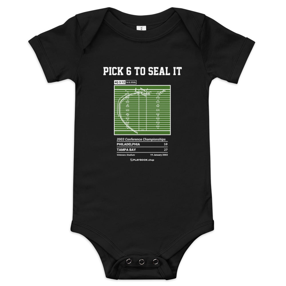 Greatest Tampa Bay Buccaneers Plays Baby Bodysuit: Pick 6 to seal it (2003)