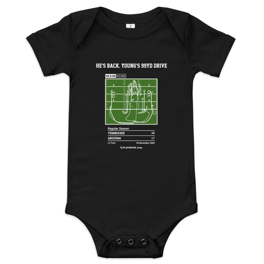 Greatest Tennessee Titans Plays Baby Bodysuit: He's back. Young's 99yd Drive (2009)