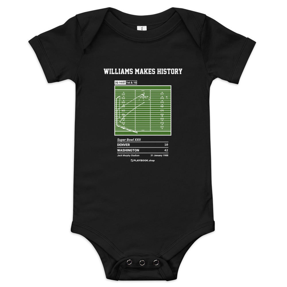 Greatest Washington Commanders Plays Baby Bodysuit: Williams makes history (1988)