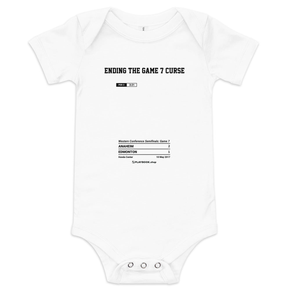 Greatest Anaheim Ducks Goals Baby Bodysuit: Ending the Game 7 Curse (2017)