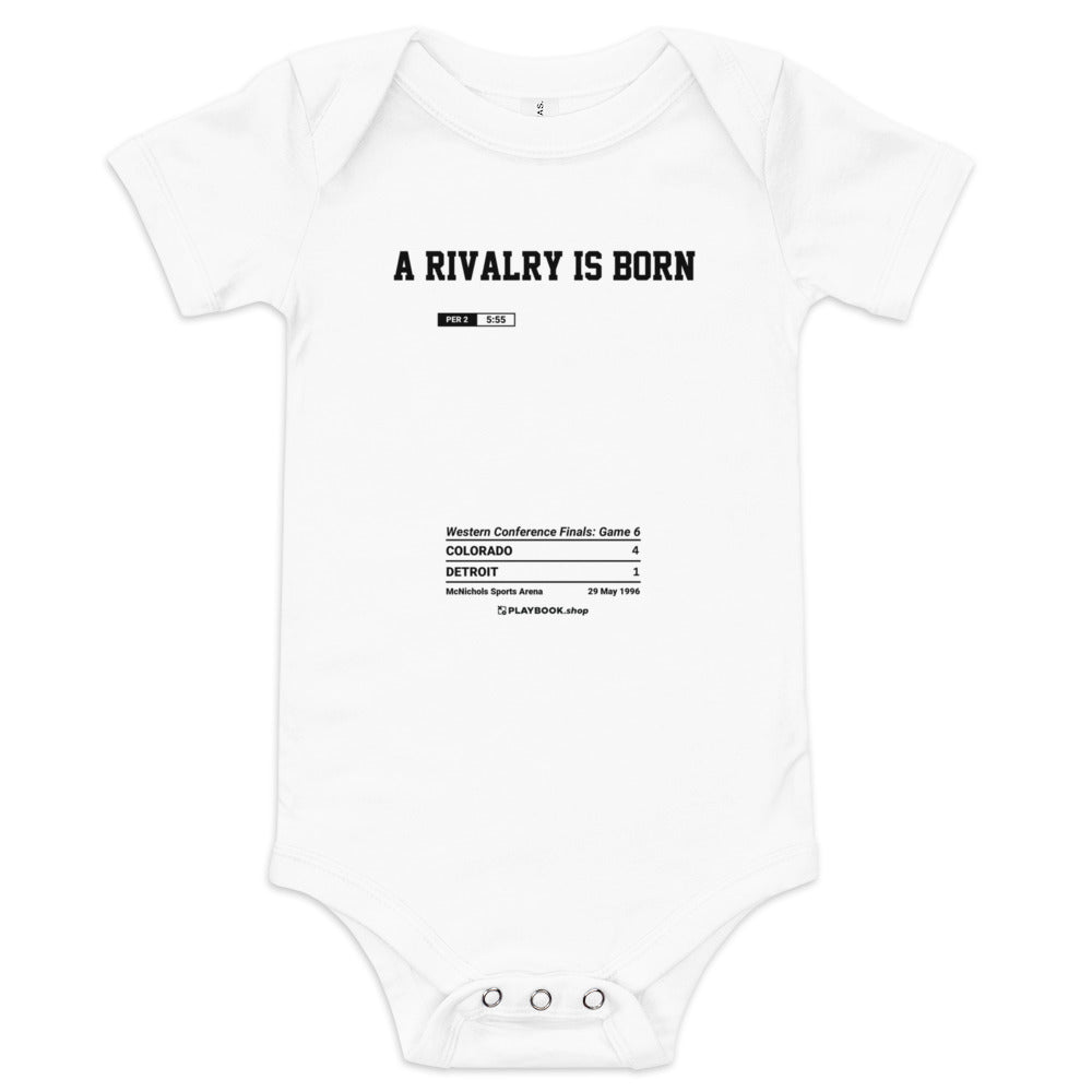 Greatest Colorado Avalanche Goals Baby Bodysuit: A Rivalry is Born (1996)