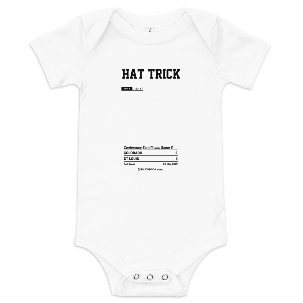 Greatest Colorado Avalanche Goals Baby Bodysuit: Hat trick (2022)