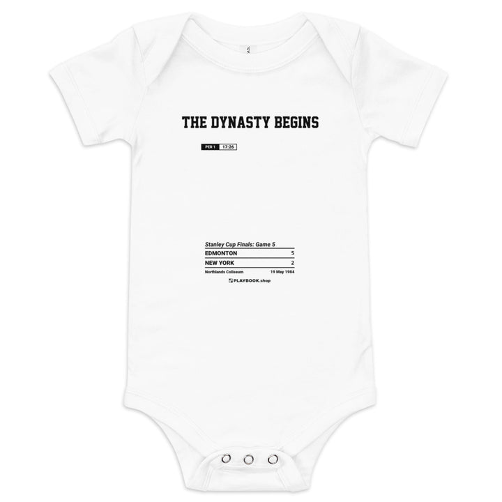 Greatest Edmonton Oilers Goals Baby Bodysuit: The Dynasty begins (1984)