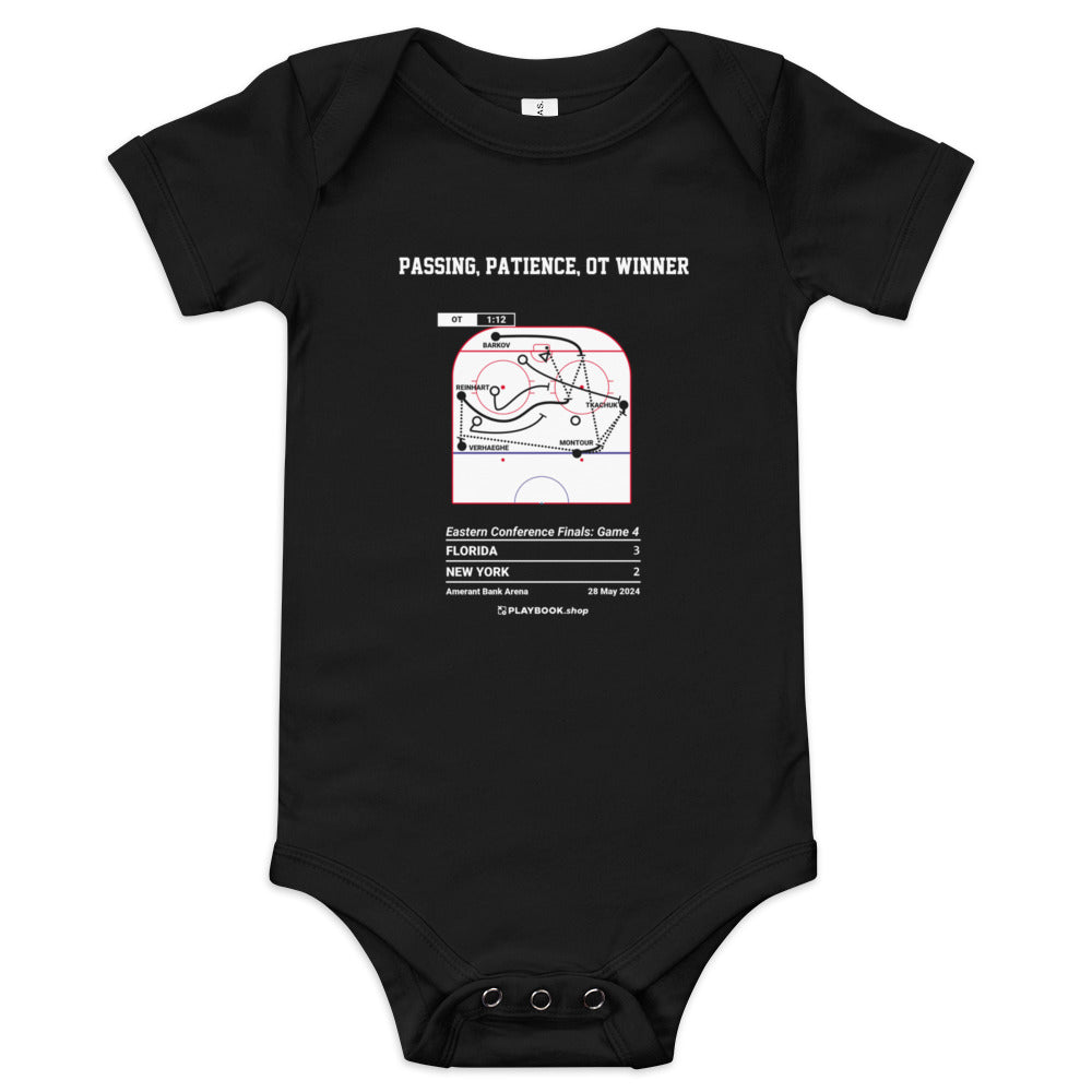 Greatest Florida Panthers Goals Baby Bodysuit: Passing, Patience, OT Winner (2024)