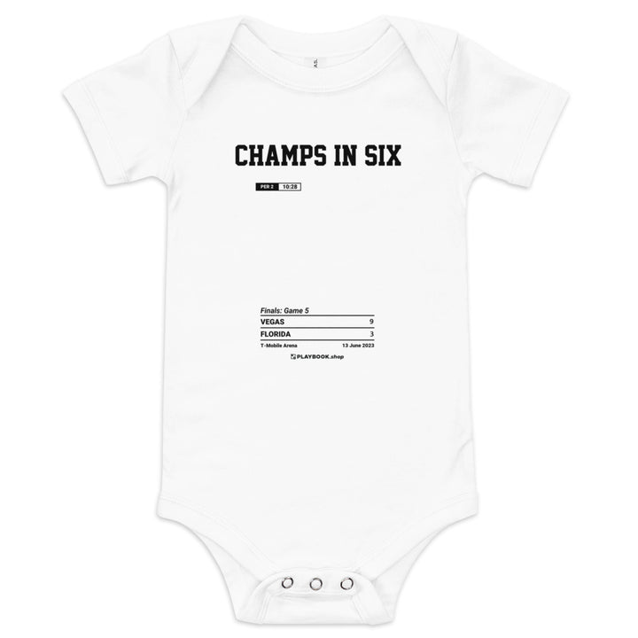 Greatest Vegas Golden Knights Goals Baby Bodysuit: Champs in Six (2023)