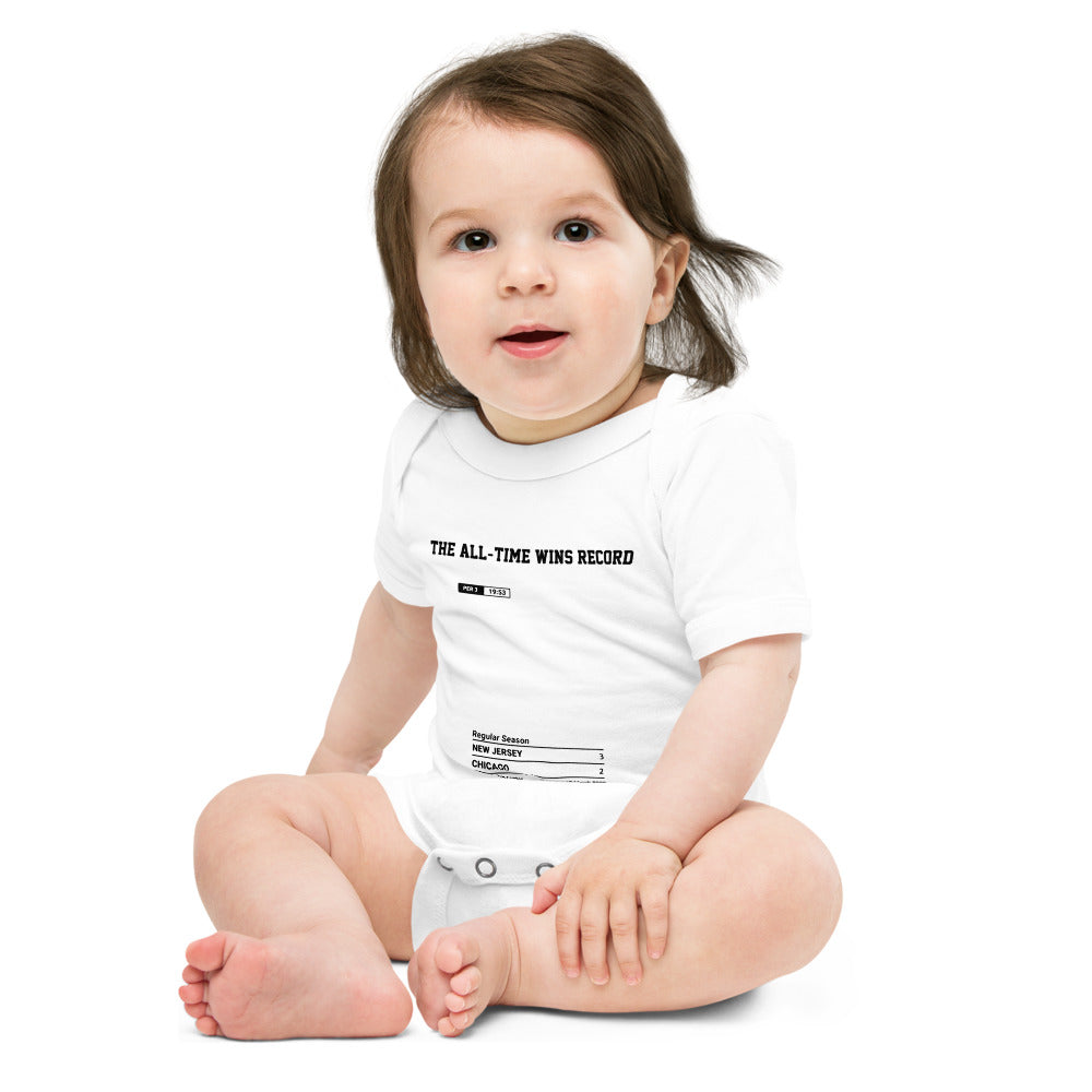Greatest New Jersey Devils Goals Baby Bodysuit: The all-time wins record (2009)