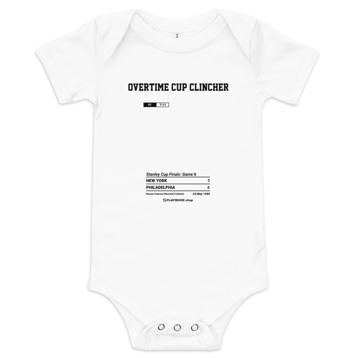 Greatest New York Islanders Goals Baby Bodysuit: Overtime Cup Clincher (1980)