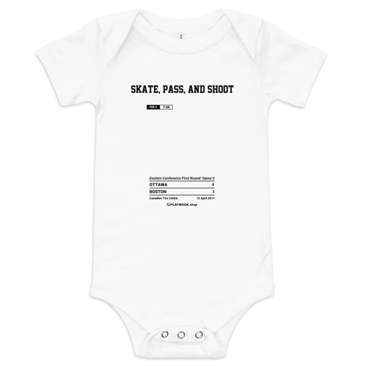 Greatest Ottawa Senators Goals Baby Bodysuit: Skate, Pass, and Shoot (2017)