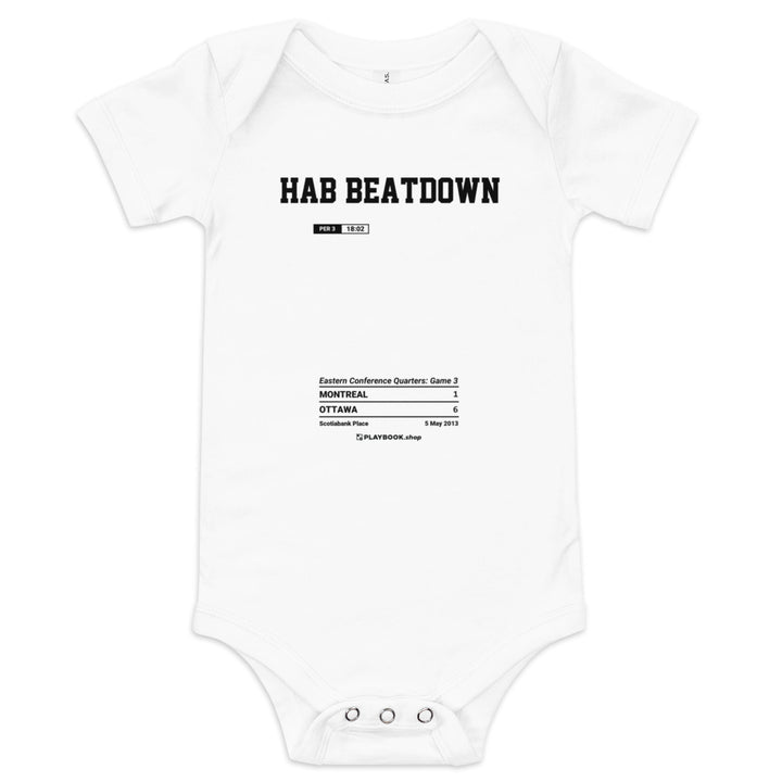 Greatest Ottawa Senators Goals Baby Bodysuit: Hab Beatdown (2013)