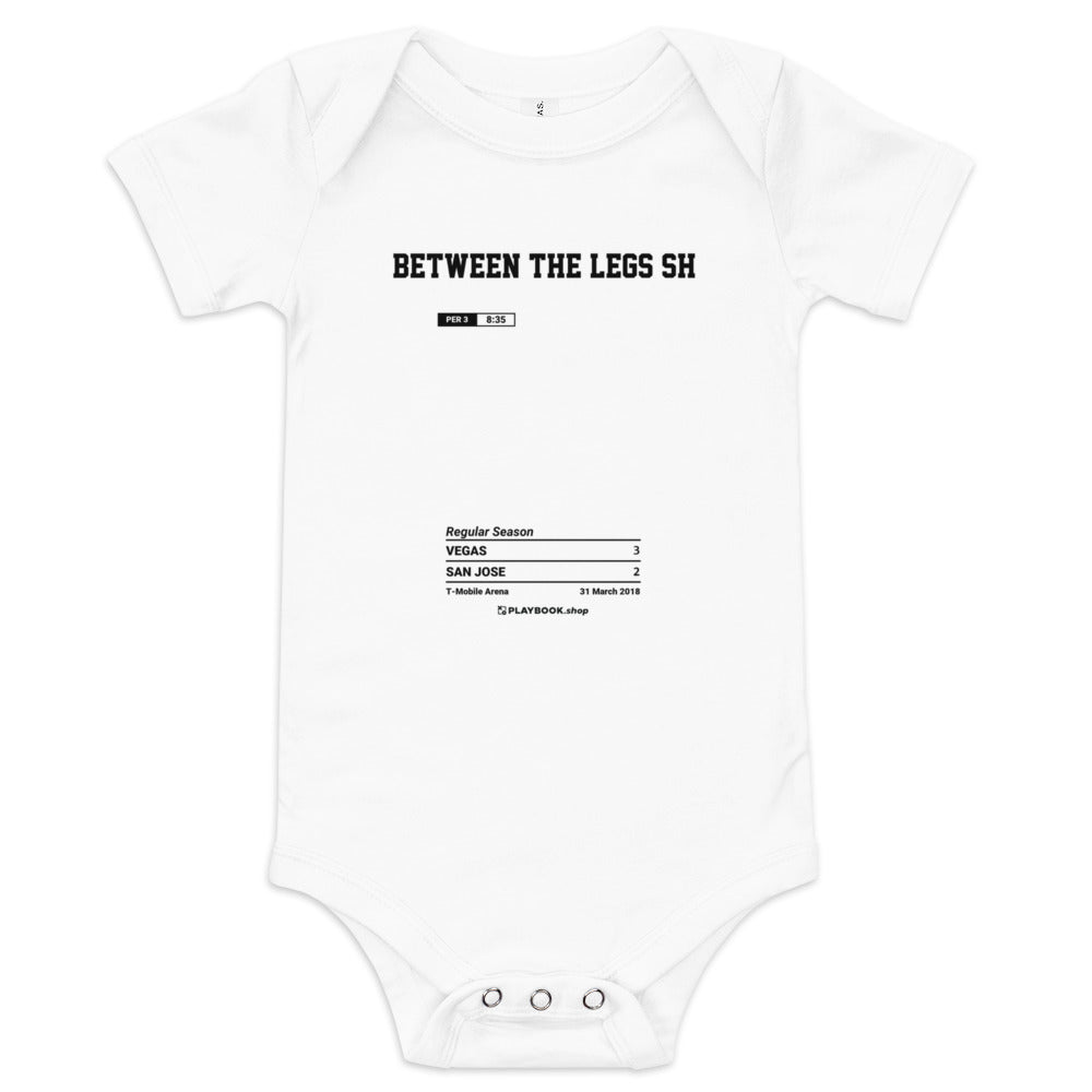 Greatest Vegas Knights Goals Baby Bodysuit: Between the Legs SH (2018)
