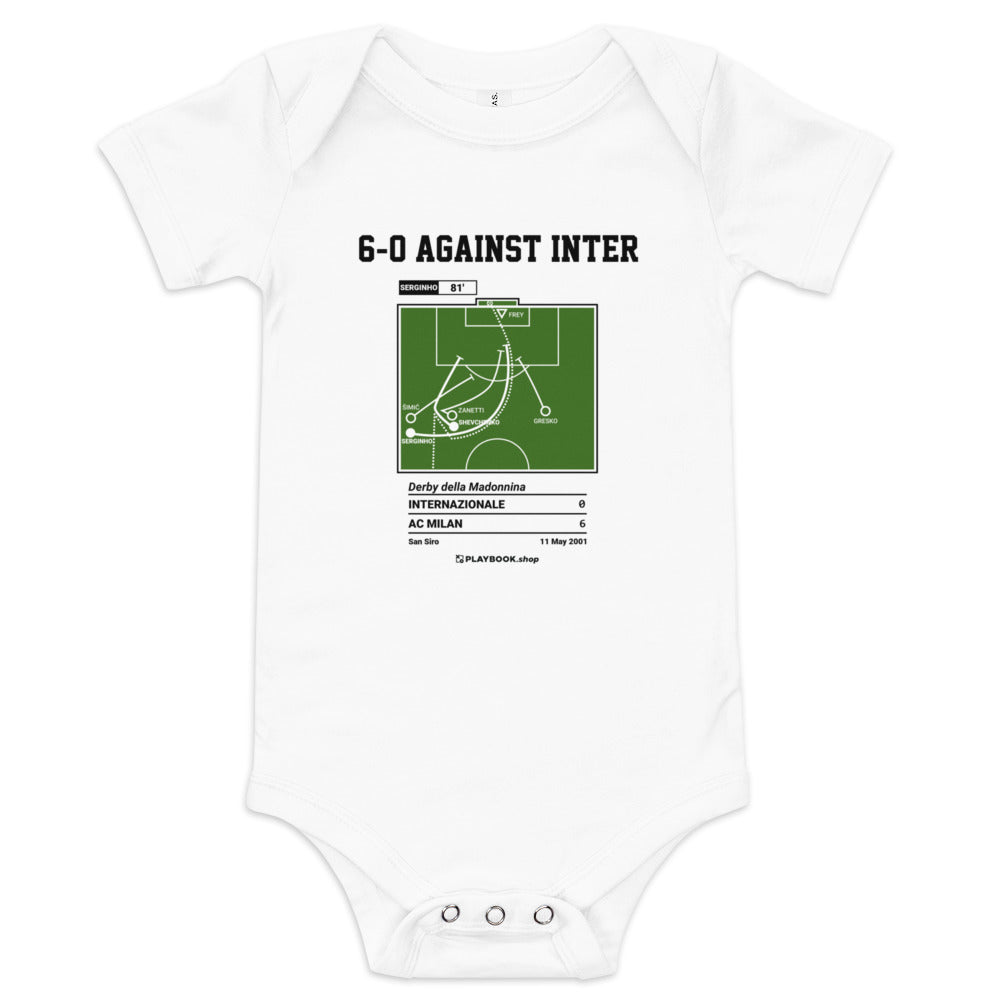 Greatest AC Milan Goals Baby Bodysuit: 6-0 against Inter (2001)