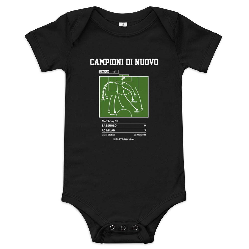 Greatest AC Milan Goals Baby Bodysuit: Campioni di nuovo (2022)