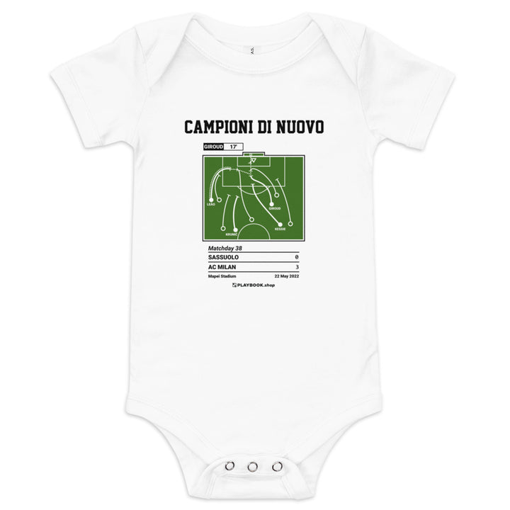 Greatest AC Milan Goals Baby Bodysuit: Campioni di nuovo (2022)