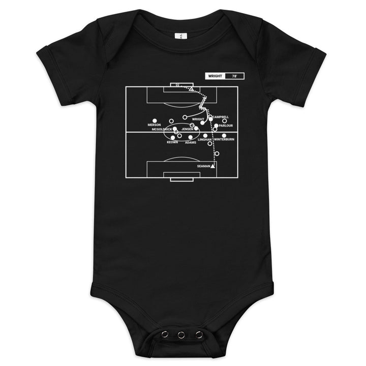 Arsenal Greatest Goals Baby Bodysuit: Wrighty 'Bam, Bam, Bam' (1993)