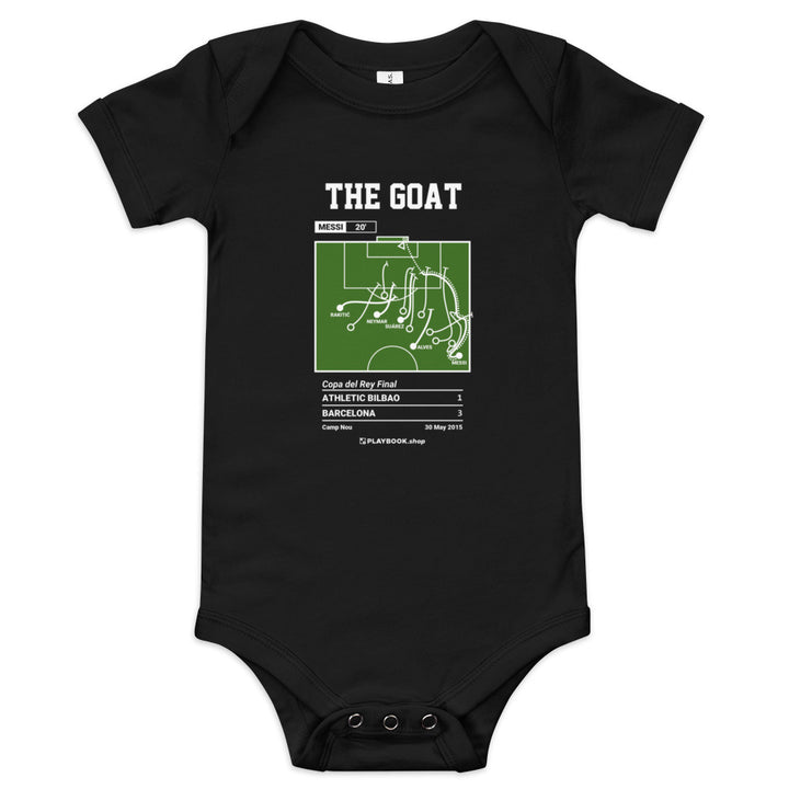 Greatest Barcelona Goals Baby Bodysuit: The GOAT (2015)