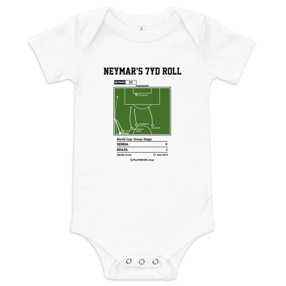 Oddest Brazil Plays Baby Bodysuit: Neymar's 7yd Roll (2018)