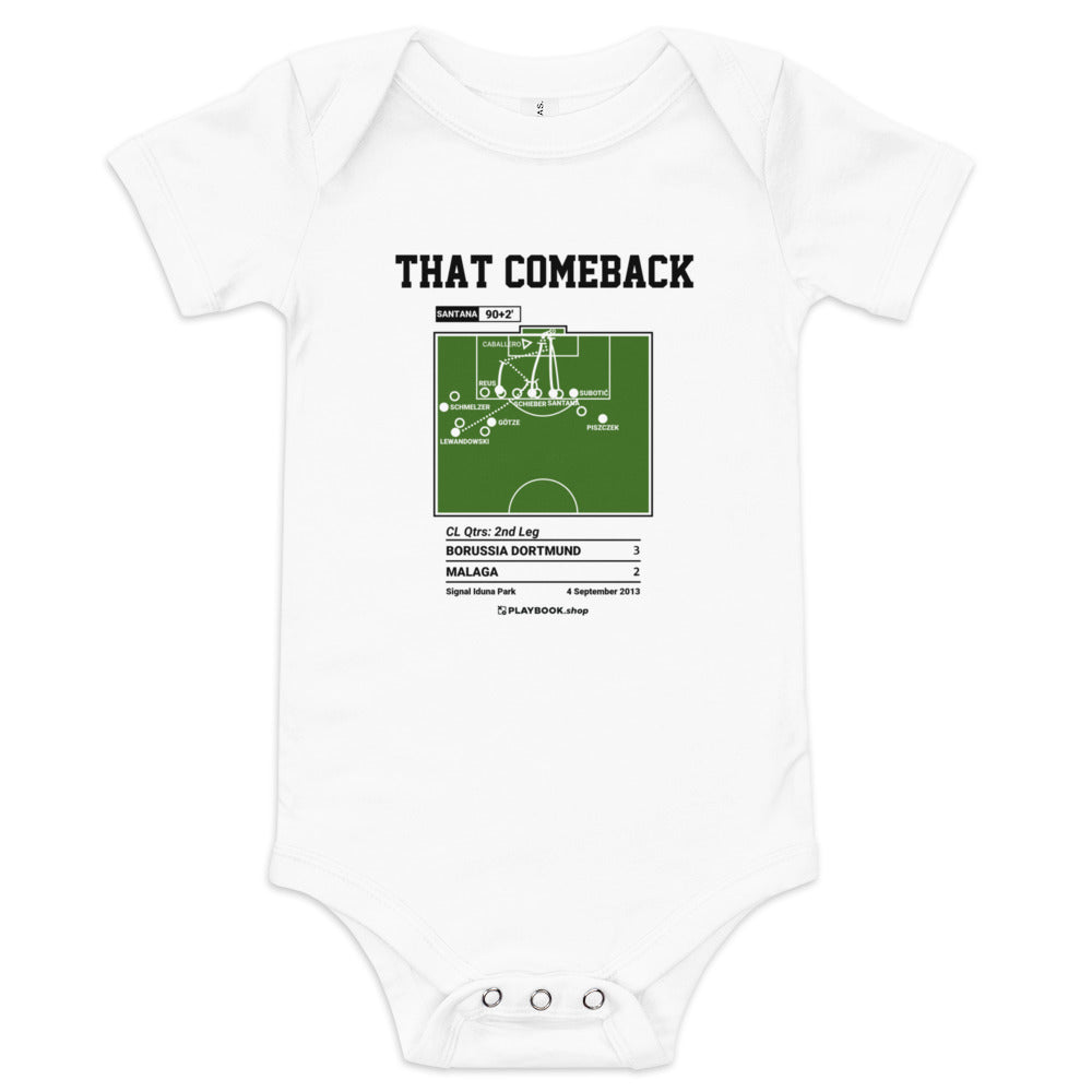 Greatest Borussia Dortmund Goals Baby Bodysuit: THAT Comeback (2013)