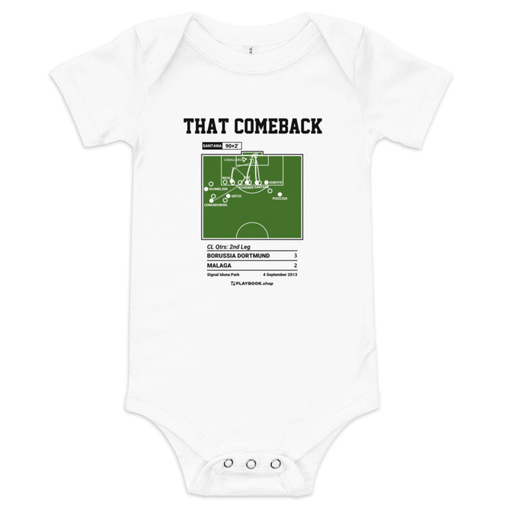 Greatest Borussia Dortmund Goals Baby Bodysuit: THAT Comeback (2013)