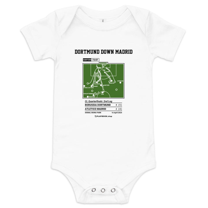 Greatest Borussia Dortmund Goals Baby Bodysuit: Dortmund Down Madrid (2024)