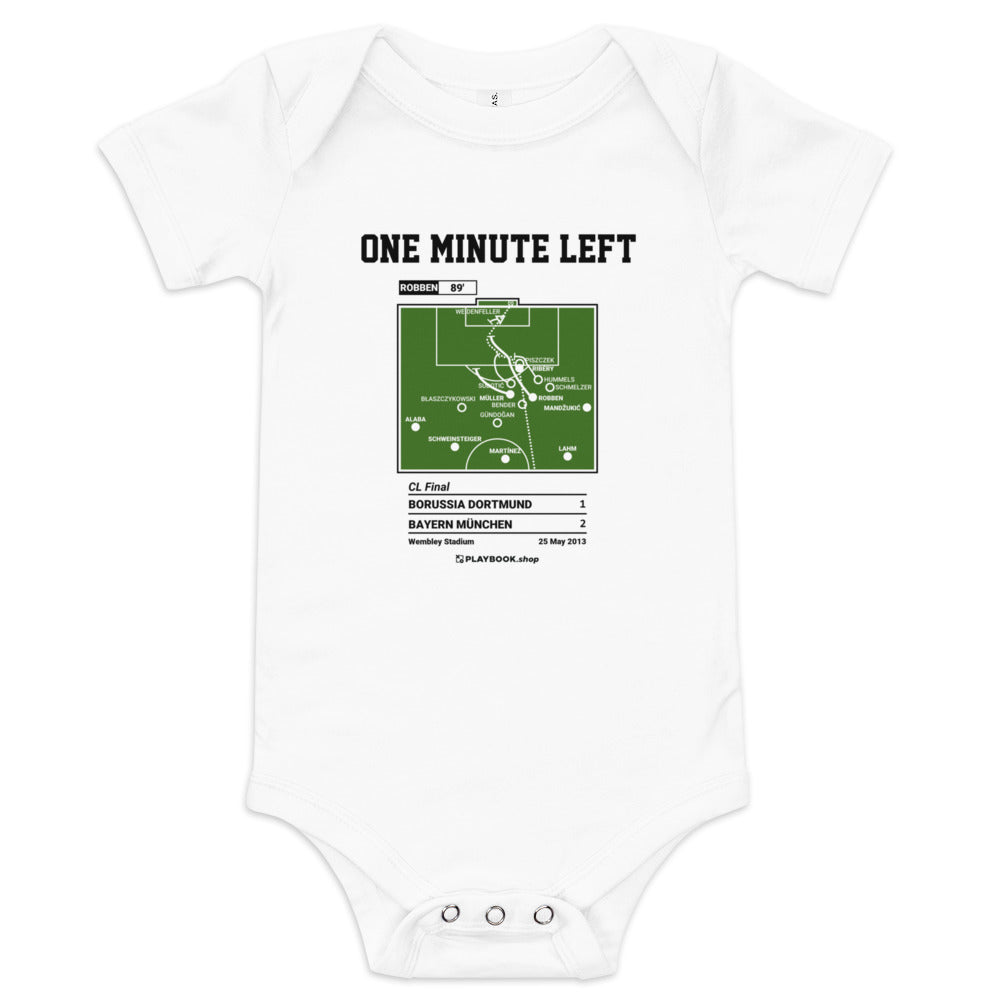 Greatest Bayern München Goals Baby Bodysuit: One minute left (2013)