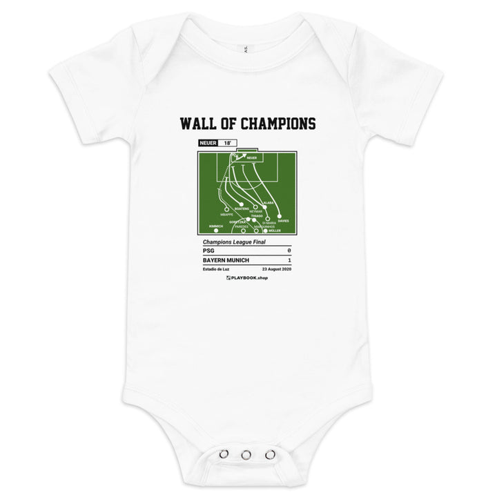 Greatest Bayern München Goals Baby Bodysuit: Wall of Champions (2020)