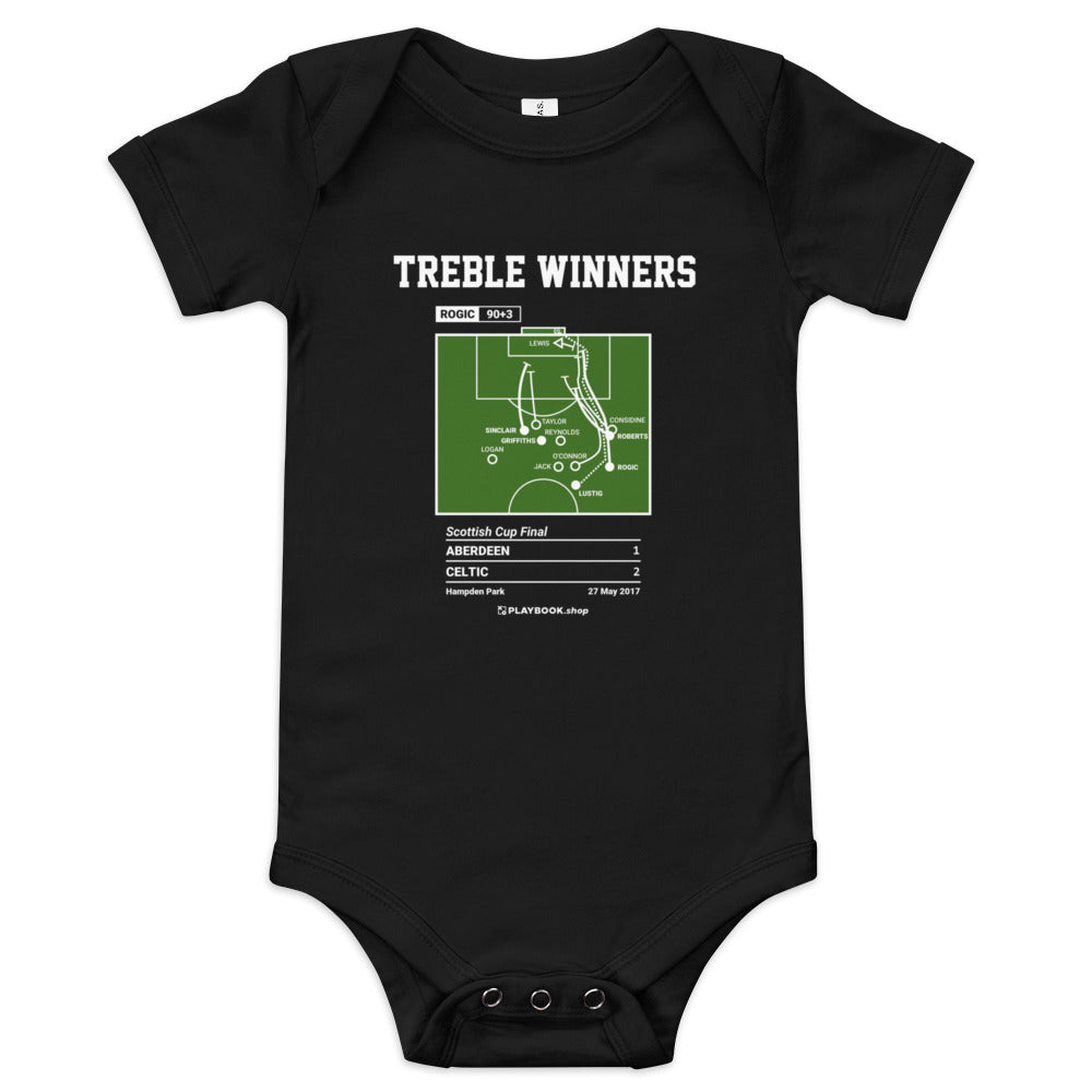 Greatest Celtic Goals Baby Bodysuit: Treble Winners (2017)
