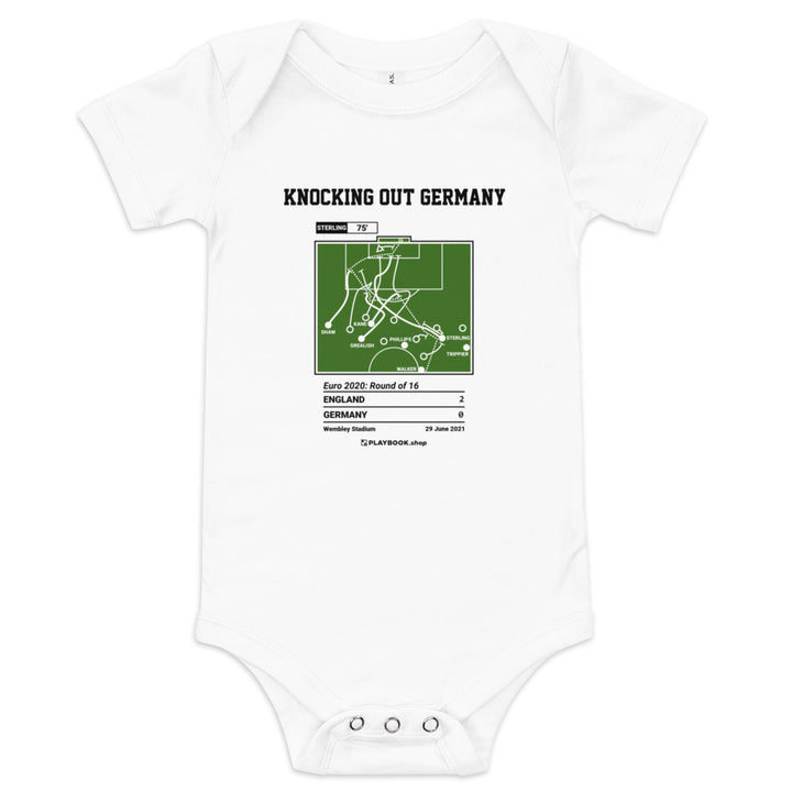Greatest England National Team Goals Baby Bodysuit: Knocking out Germany (2021)
