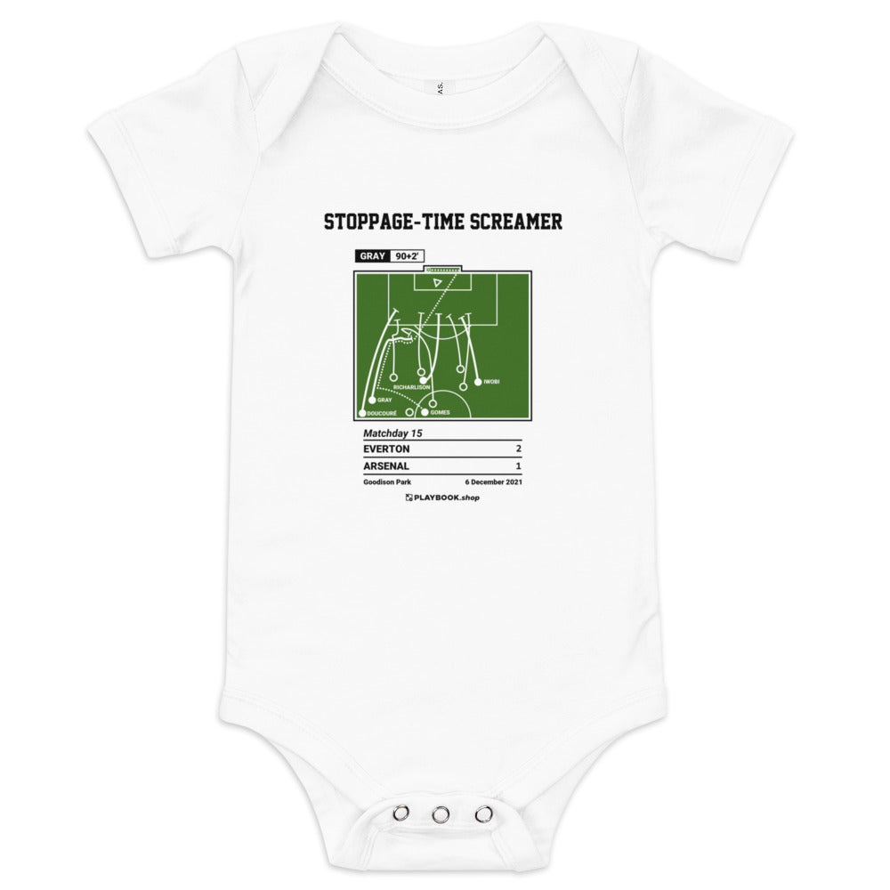 Greatest Everton Goals Baby Bodysuit: Stoppage-Time Screamer (2021)