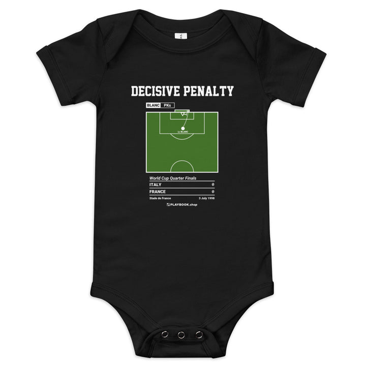 Greatest France National Team Goals Baby Bodysuit: Decisive penalty (1998)