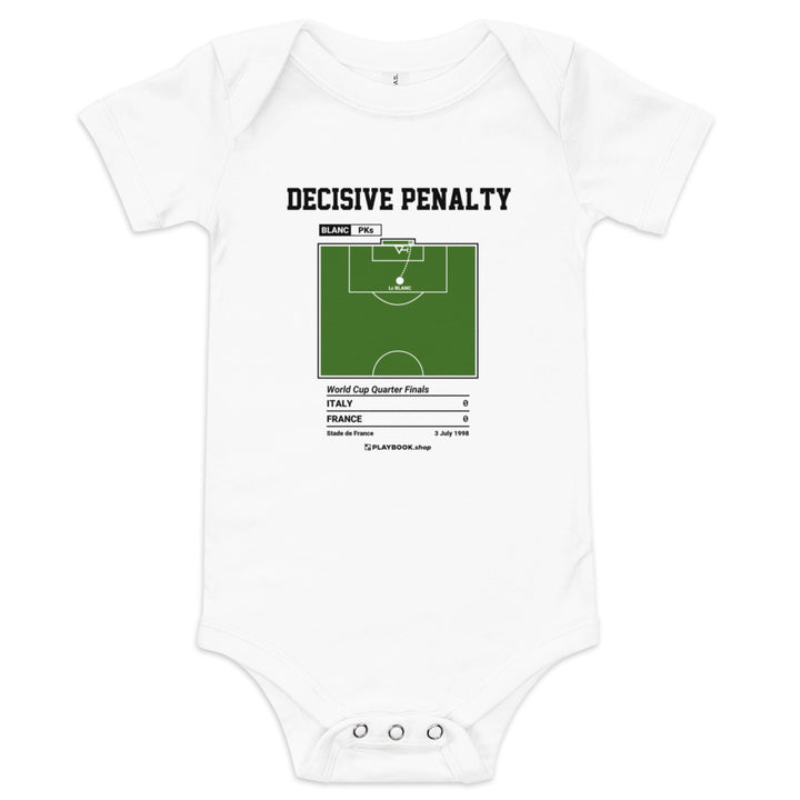 Greatest France National Team Goals Baby Bodysuit: Decisive penalty (1998)