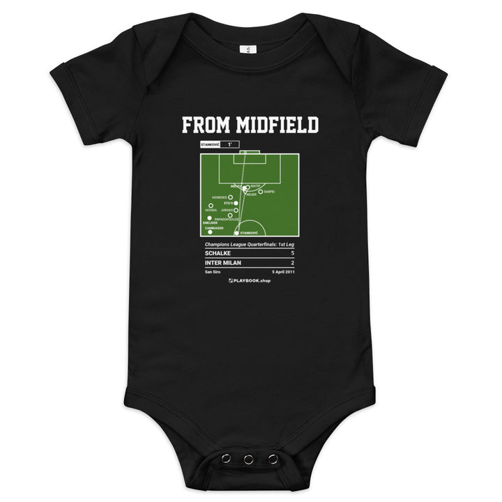 Greatest Inter Milan Goals Baby Bodysuit: From midfield (2011)