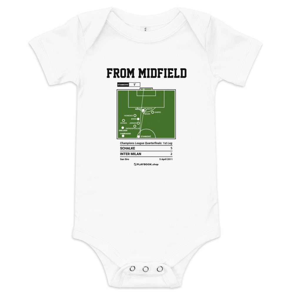 Greatest Inter Milan Goals Baby Bodysuit: From midfield (2011)